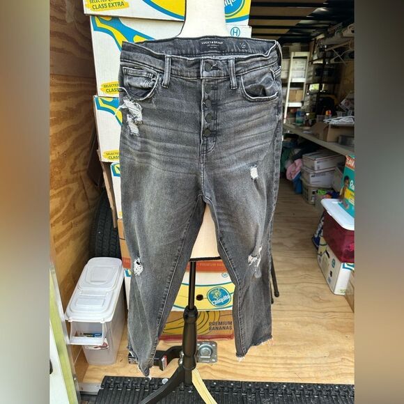 Lucky Brand Distressed Black Jeans - Picture 1 of 7